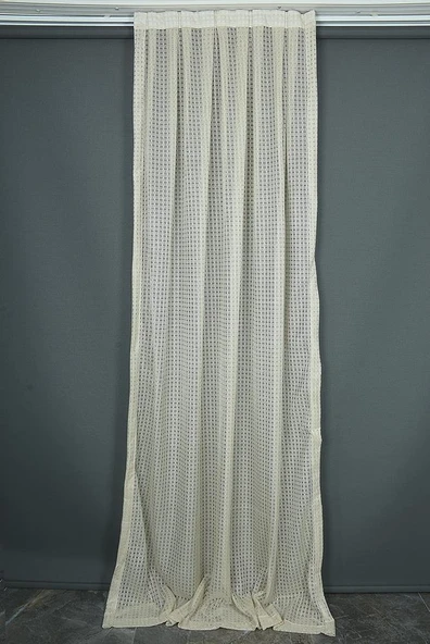 KARDELEN MODEL VİZON RENK TEK KANAT Pileli Fon Perde 75*260 cm ürün görseli