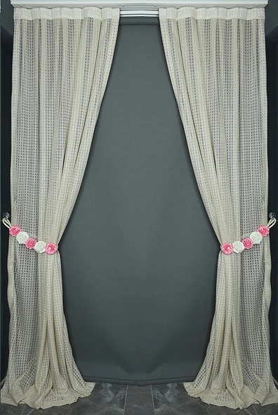 KARDELEN MODEL VİZON RENK TEK KANAT Pileli Fon Perde 75*260 cm - Resim 5