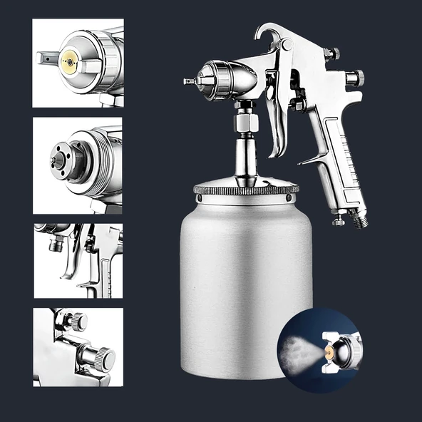 Anadolu Strong  Profesyonel Alüminyum Alttan Depo 1.8mm 750ml  Boya Tabancası - 2