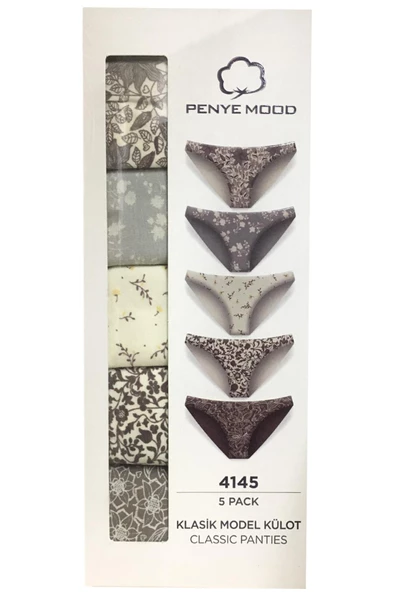 Penye Mood Kadın Yumaşak Dokulu Klasik Model 5'li Külot - 5