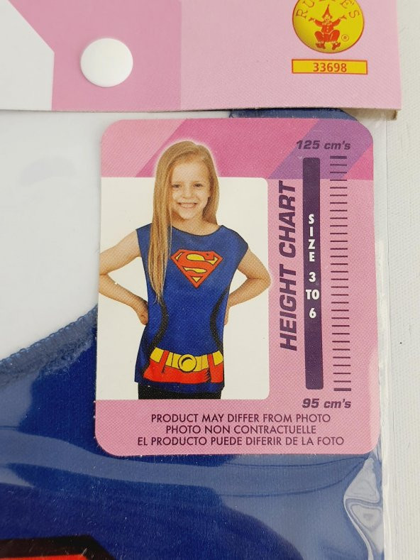 DC Comics Supergirl Kostüm 3-6 Yaş - 4