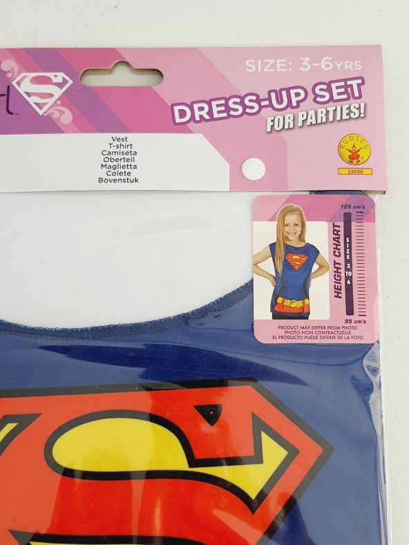 DC Comics Supergirl Kostüm 3-6 Yaş - 6