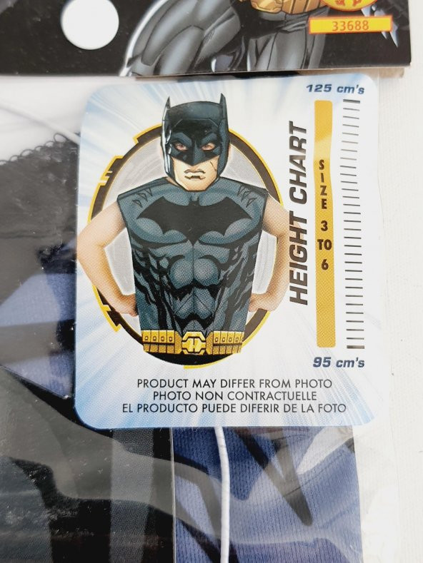 DC Comics Batman Maskeli Kostüm 3-6 Yaş - 4