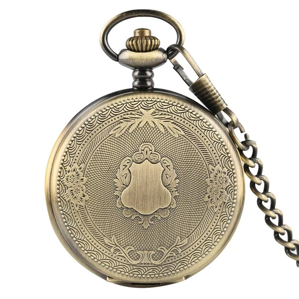 Valkyrie Vintage Royal Zincirli Kutulu Köstekli Saat Bronz