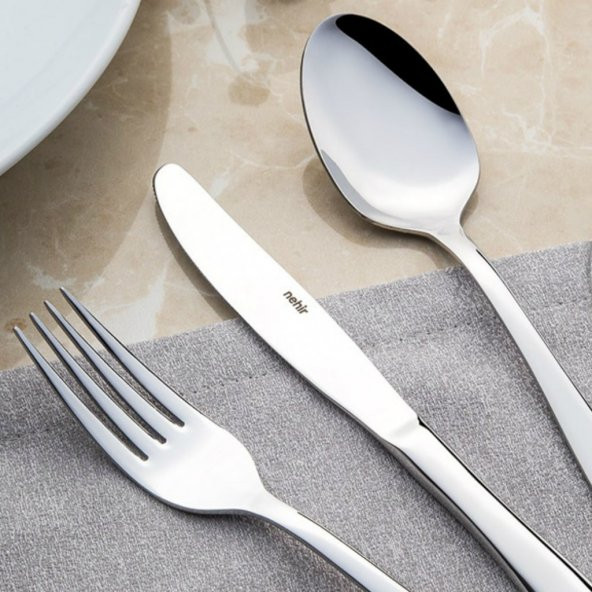 Nehir Sahra Sade 89 Parça Çatal Kaşık Bıçak Takımı - 2