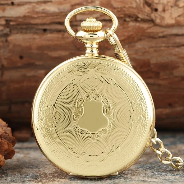 Valkyrie Vintage Royal Zincirli Kutulu Köstekli Saat Altın - 8