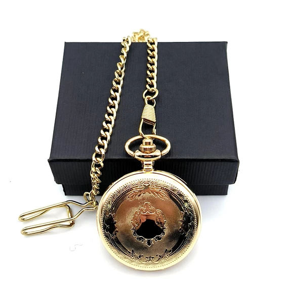 Valkyrie Vintage Royal Zincirli Kutulu Köstekli Saat Altın - 2