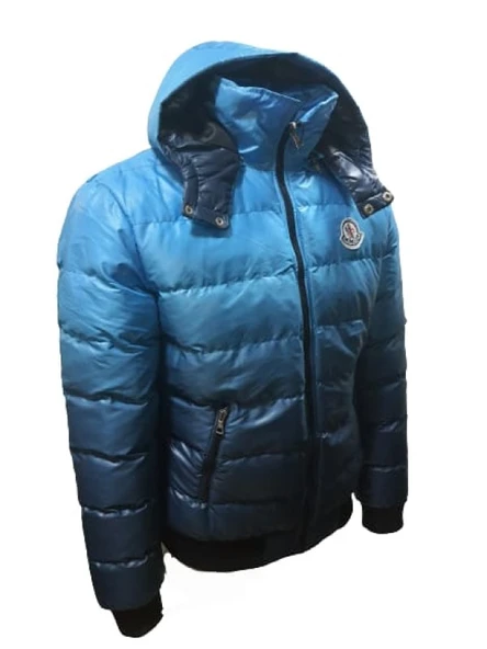 Moncler Erkek Su İtici Kapüşonlu Şişme Mont M-00448 - Resim 5