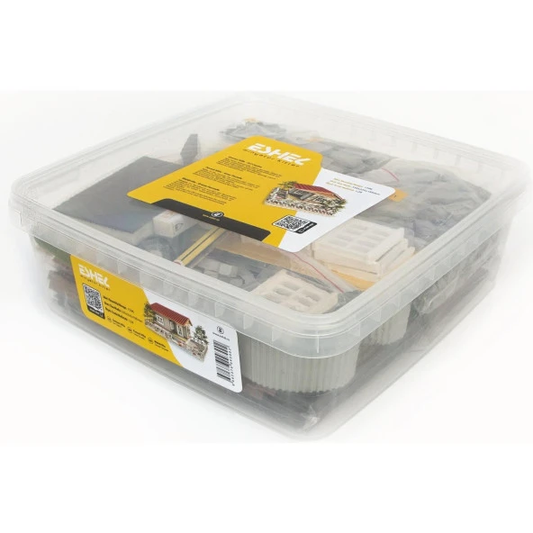 Eshel Maket Tuğla Şömine 1:12 Ölçekli Set - Resim 2