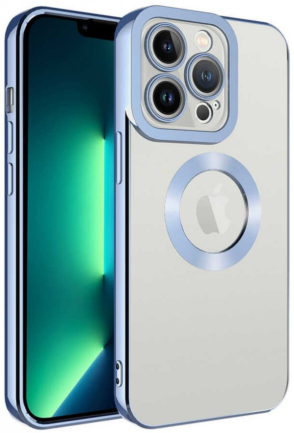 Apple iPhone 11 Pro Max Kılıf Kamera Korumalı Logo Gösteren Şeffaf Kapak