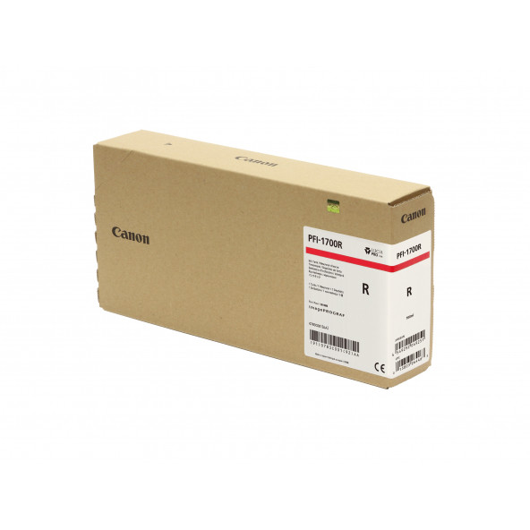 PlotterSarf Canon PFI-1700 R (Red) Kırmızı Plotter Orijinal Mürekkep Kartuş 700 ml. (0783C001)