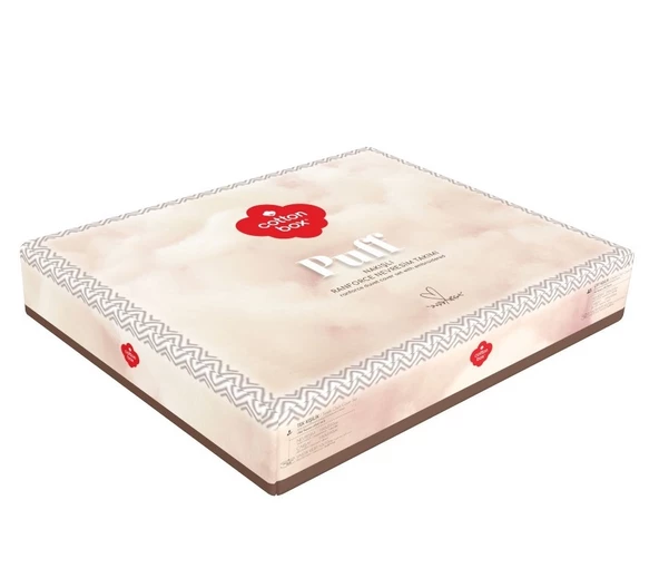 Cotton Box Puff Nakışlı Çift Kişilik Nevresim Takımı-Bellini Pembe - 3