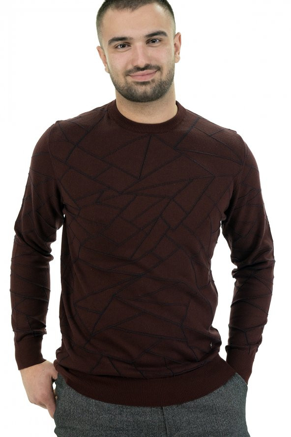 SARAR İNTERVİEW O YAKA DESENLİ TRİKO - 8