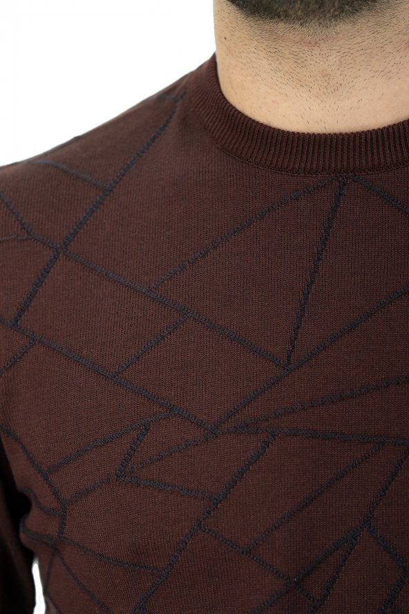 SARAR İNTERVİEW O YAKA DESENLİ TRİKO - 10