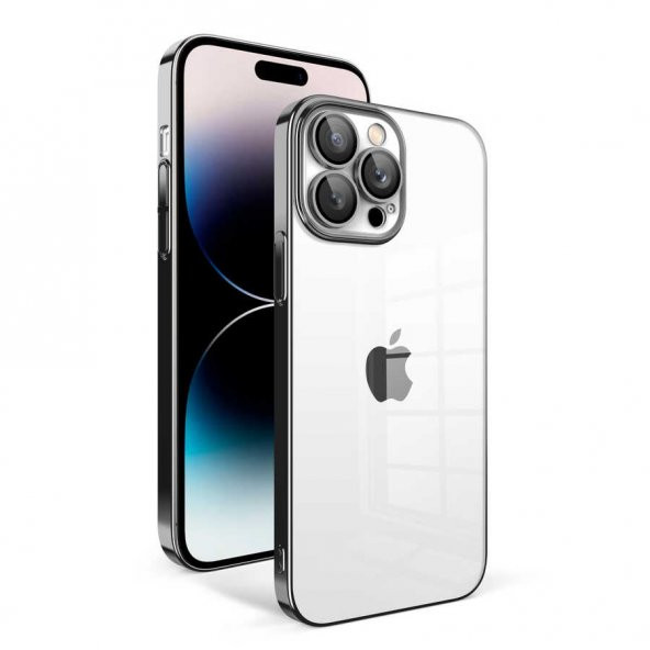 Apple iPhone 14 Pro Kılıf Kamera Korumalı Renkli Çerçeveli Jarga Kapak - 4