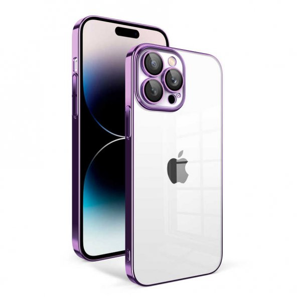 Apple iPhone 14 Pro Kılıf Kamera Korumalı Renkli Çerçeveli Jarga Kapak - 5