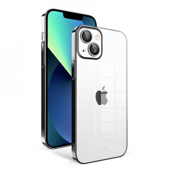 Apple iPhone 13 Kılıf Kamera Korumalı Renkli Çerçeveli Jarga Kapak - 4