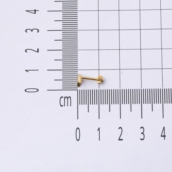Yön 14 Ayar Altın Tragus Küpe - 5