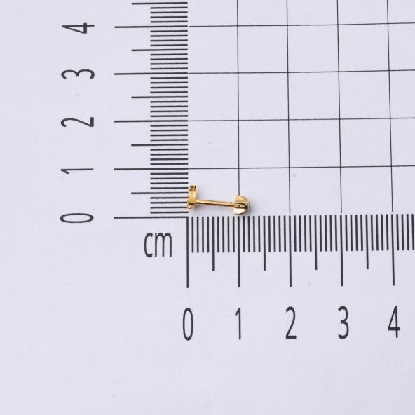 Hilal 14 Ayar Altın Tragus Küpe - 5