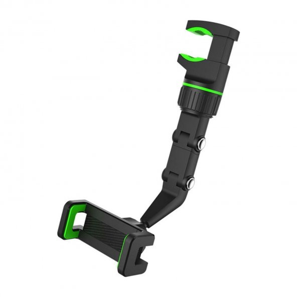 ScHitec 360 Derece Dönebilen Dikiz Aynası Araç İçi Telefon Tutucu Siyah - 3