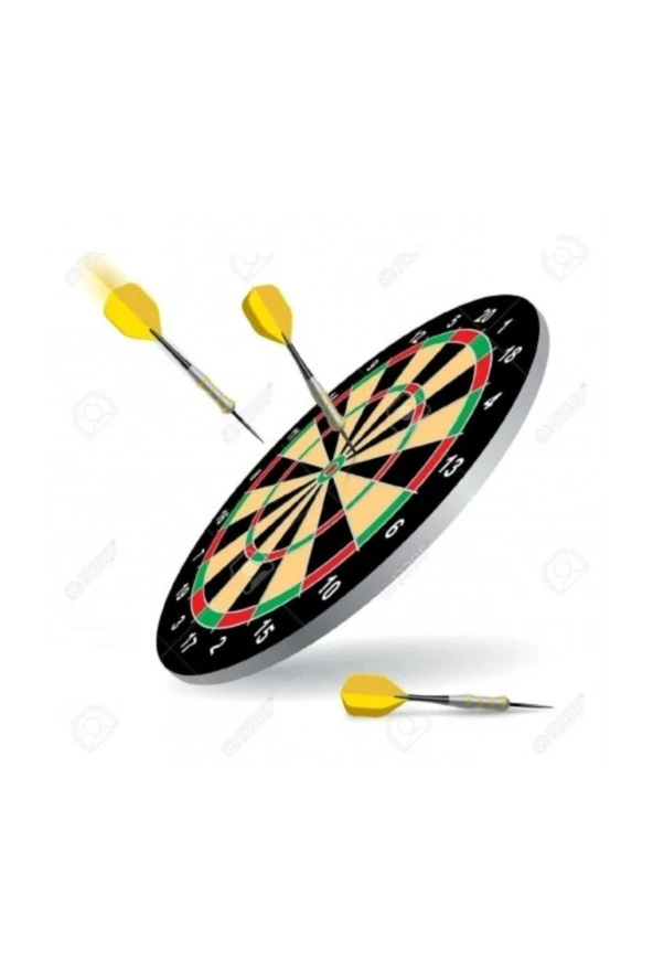 12 Inç Ahşap Dart 6 Iğneli Ok Hedef Nişan Tahtası Oyun Seti - Resim 2