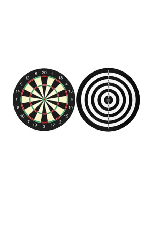 12 Inç Ahşap Dart 6 Iğneli Ok Hedef Nişan Tahtası Oyun Seti - Resim 3