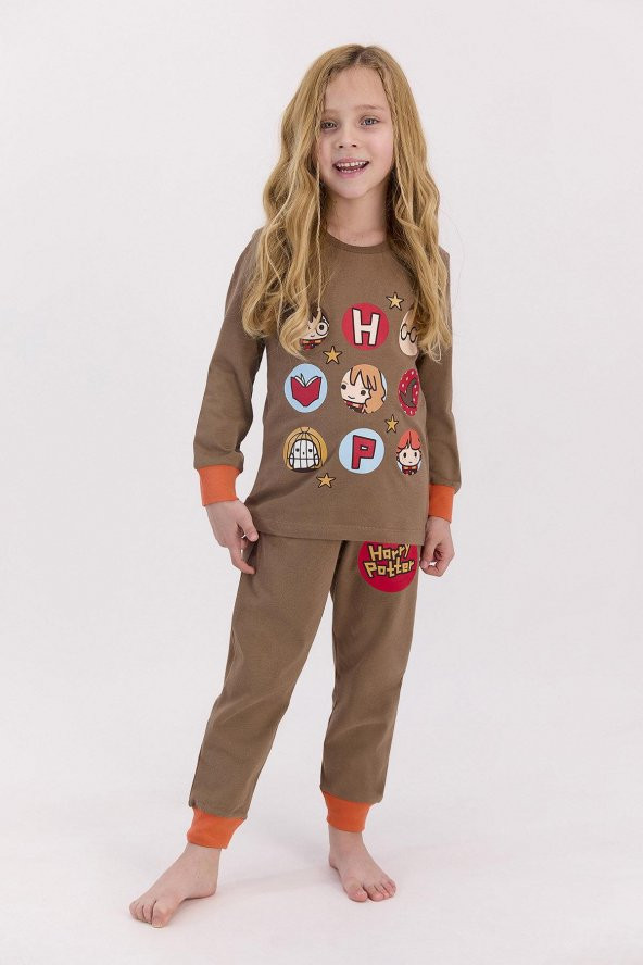 Harry Potter L1413 Uzun Kol Kız Çocuk Pijama Takımı