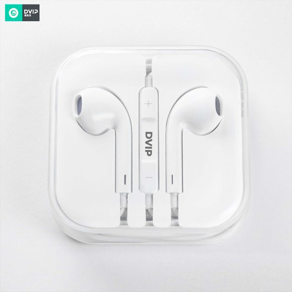 DVIP S5 Hifi İphone Lightning Kablolu Mikrofonlu Kulaklık Beyaz - 5