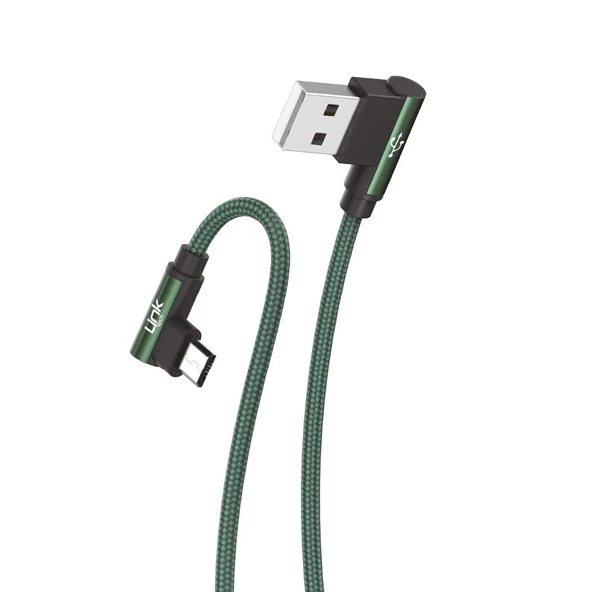 Linktech K592 Safe Micro USB 90 Derece Data/Şarj Kablosu 3A 1.5mt - 6