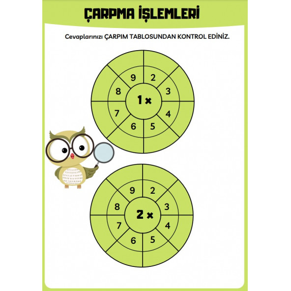 Çarpma Öğreten YAZ-SİL Kitabı (Çarpım Tablosu) - 3
