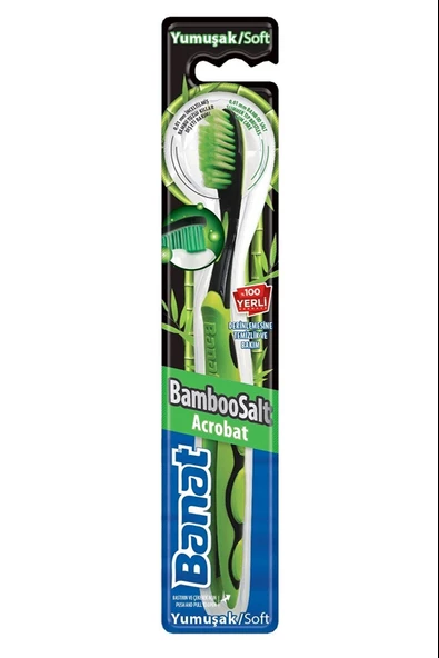 Banat Acrobat Bamboo Salt Diş Fırçası Yumuşak / Soft yeşil