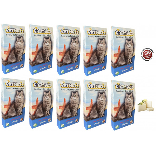 CatMozz Pacific Aktif Karbon Kedi Kumu Koku Giderici Extra Kontrolü Topaklanma 30 gr x 10 Adet