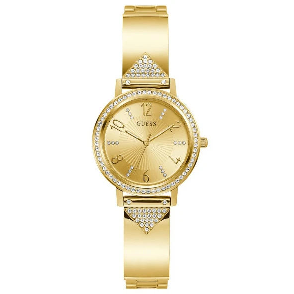GUESS GUGW0474L2 ALTIN KAPLAMA TAŞLI BAYAN KOL SAATİ
