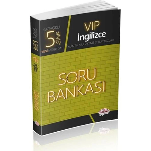 EDİTÖR VIP 5.SINIF İNGİLİZCE SORU BANKASI