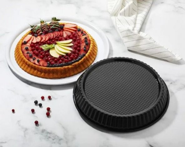Emaye Turta Tart Kek Kalıbı 30 Cm