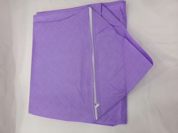 4 ADET ÇEYİZLİK GÜNLÜK BÜYÜK BOY YORGAN DÖŞEK YASTIK BATTANİYE ELBİSE KAZAK HURCU LİLA RENK100 X50 CM - 2