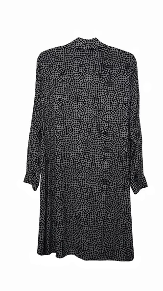 KEHİLA BÜYÜK BEDEN KREM-SİYAH KARE DESENLİ TUNİK GÖMLEK - 3