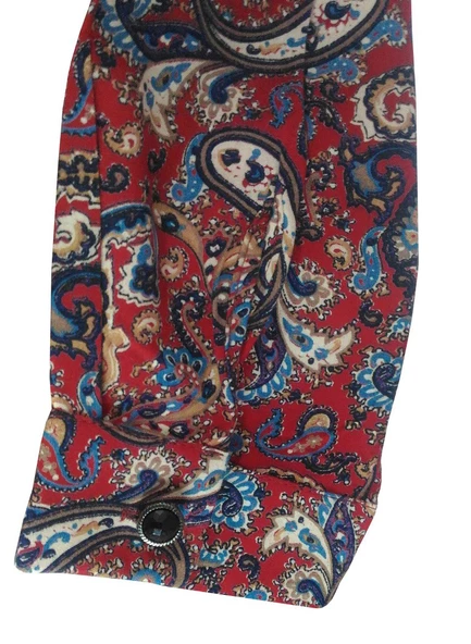 KEHİLA Lerzan Kırmızı Büyük Beden Gömlek - 4