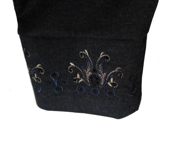 MUSTAFA KOÇAK TEKSTİL Kadın Lacivert Yün Kaşmir Yarım Astarsız Kaban - 4