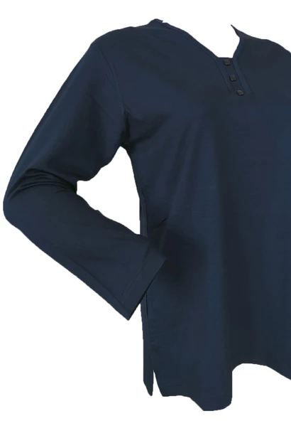 Kehila Lacivert ANNE V YAKA PENYE BLUZ - 2