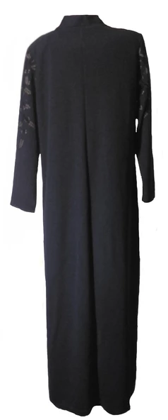 MUSTAFA KOÇAK TEKSTİL 5470 KADIN LACİVERT ANNE KAŞMİR FERMUARLI FÜSUN İŞLEMELİ ASTARSIZ PARDESÜ - 2