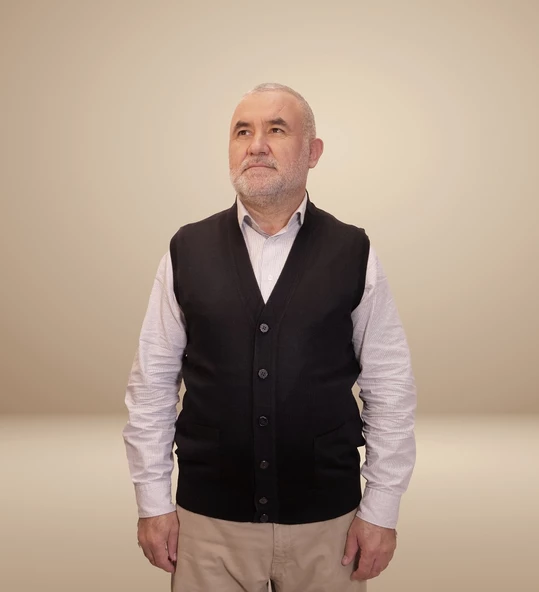 KEHİLA Erkek Lacivert Baba Yeleği Önden Zarif Düğmeli Klasik Çift Cepli Rahat Kesim Ince Yün Triko - 6