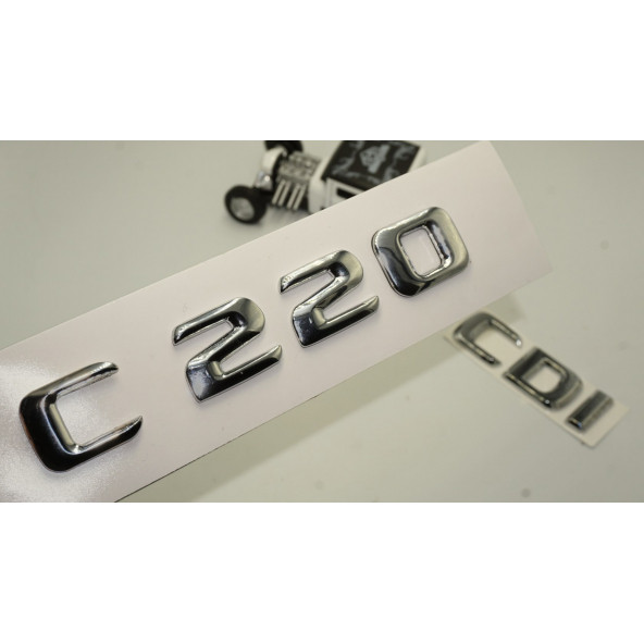 Benz C 220 CDi Bagaj Krom Metal 3M 3D Yazı Logo