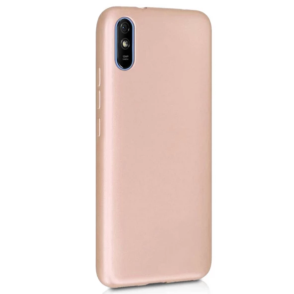 Xiaomi Redmi  9A Premium Silikon Kılıf Gold