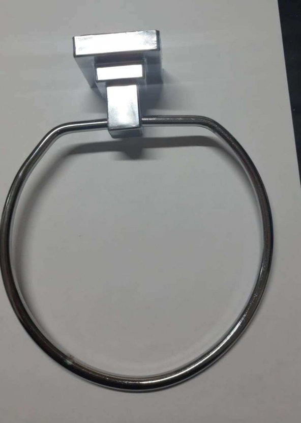 Piramit Yapışkanlı Yuvarlak Havluluk - Metal Havlu Askısı