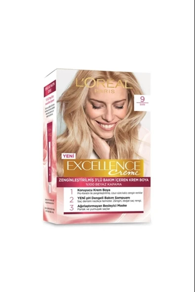 L'Oreal Paris Excellence Creme Saç Boyası 9 Sarı