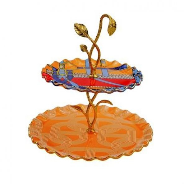 Glore Bonita Altın Yaldızlı Cam Kurabiyelik 26100 ürün görseli 1