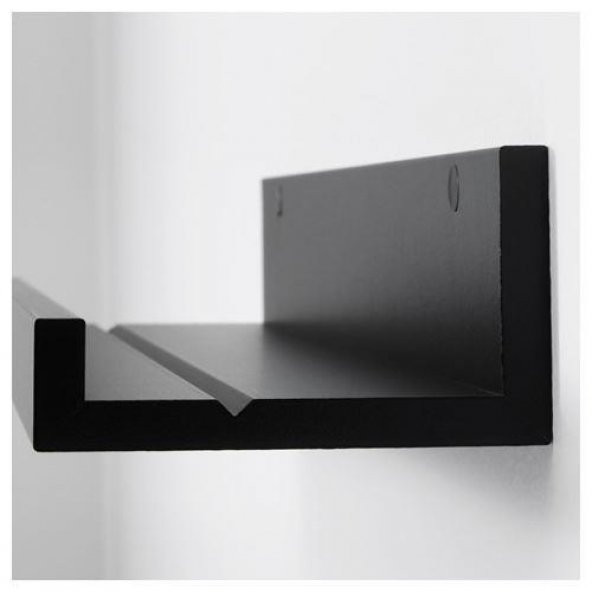 Duvar Rafı Modern Siyah Renk MDF MeridyenDukkan 55 cm Çerçeve-Dekorasyon Rafı - 4