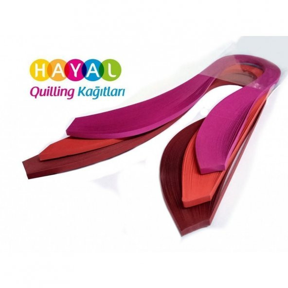 Fuşya, Kırmızı ve Koyu Kırmızı 300 Adetli Quilling Kağıdı ürün görseli