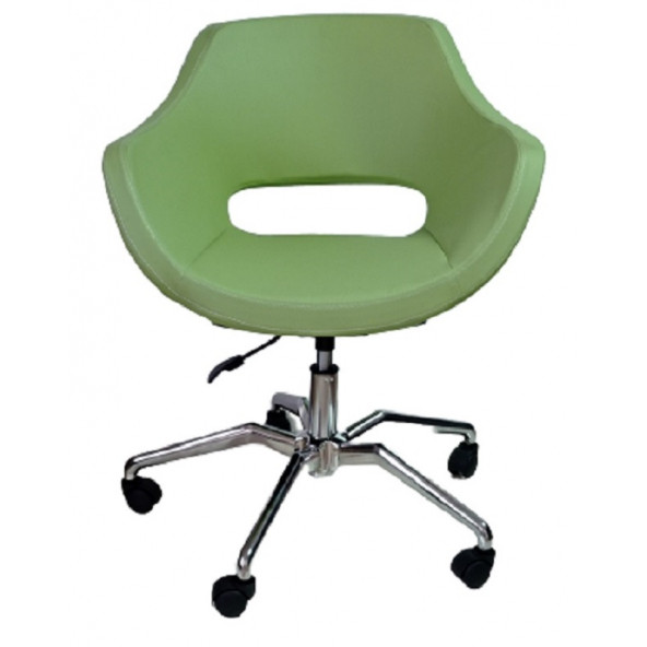 Ofis Koltuğu Döküm Süngerli Yeşil Renk Suni Deri Örümcek Yıldız Ayaklı - 2